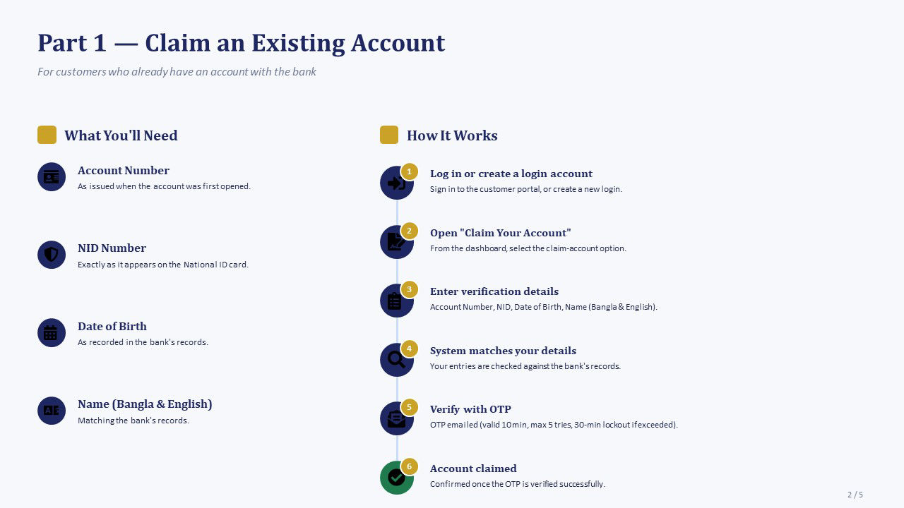 Claim an Existing Account